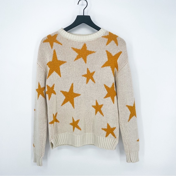 Marled Sweaters - Marled Reunited All-Over Star Print Knit Sweater Small
